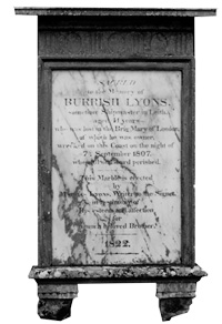 mary of london memorial stone at Cullen Auld Kirk